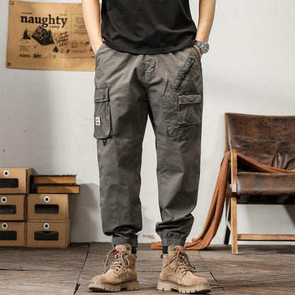 Men's Solid Loose Multi-Pocket Casual Cargo Pants 29562664Z