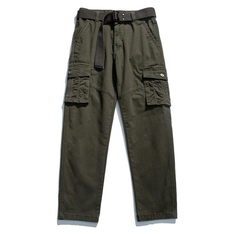 Men's Solid Loose Multi-Pocket Casual Cargo Pants 39124547Z