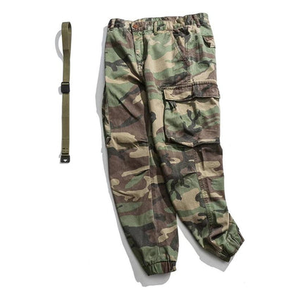 Men's Loose Camouflage Multi-pocket Cargo Pants 77371304Z