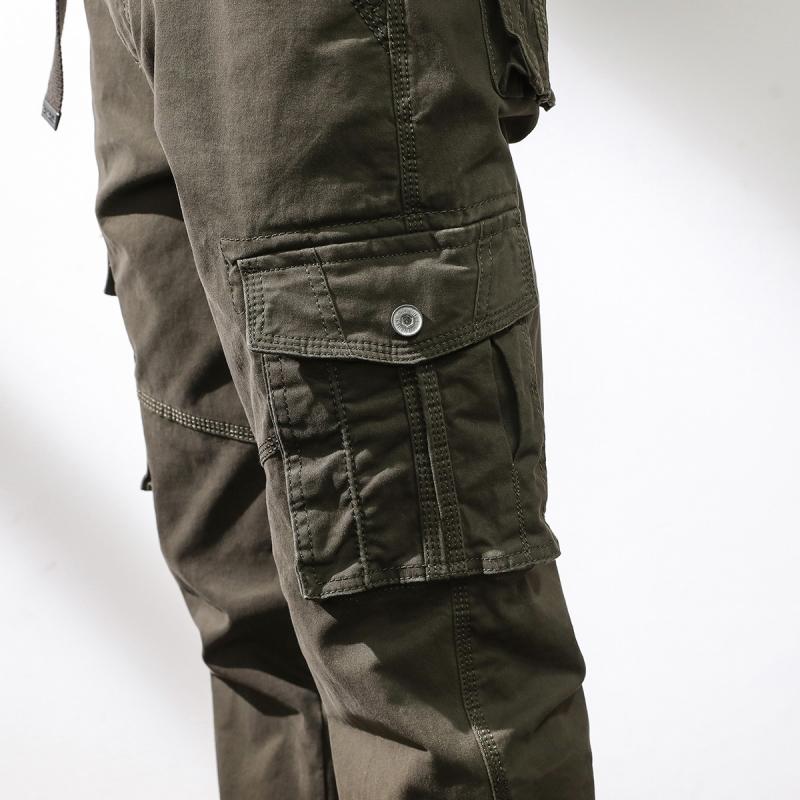 Men's Solid Loose Multi-Pocket Casual Cargo Pants 39124547Z