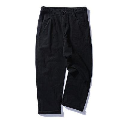 Men's Solid Loose Straight Casual Cargo Pants 56999880Z