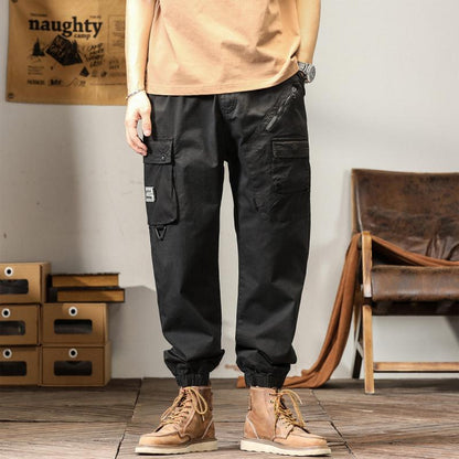 Men's Solid Loose Multi-Pocket Casual Cargo Pants 29562664Z