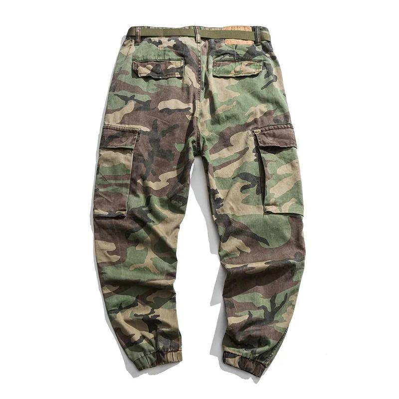 Men's Loose Camouflage Multi-pocket Cargo Pants 77371304Z