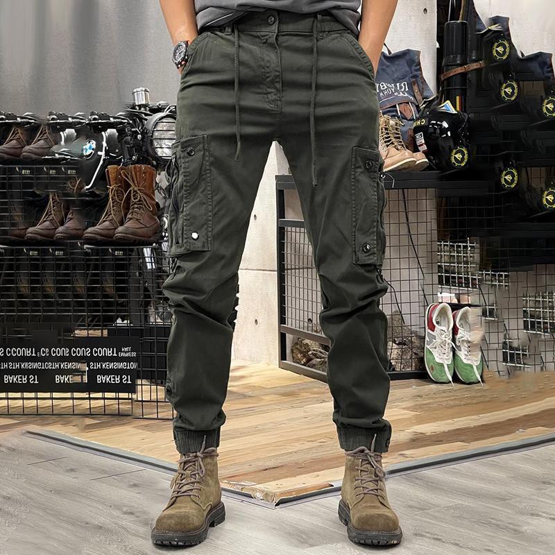 Men's Solid Multi-pocket Zip Decor Cargo Pants 49500373Z