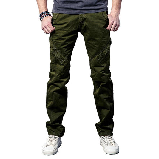 Men's Solid Color Multi-pocket Loose Casual Cargo Pants 93536290Z