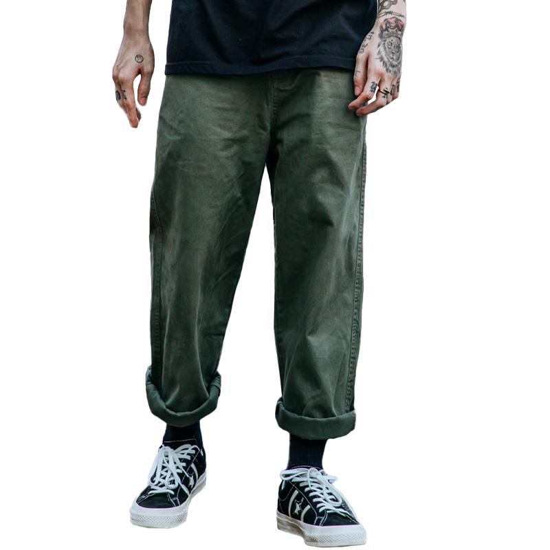 Men's Solid Loose Straight Casual Cargo Pants 56999880Z