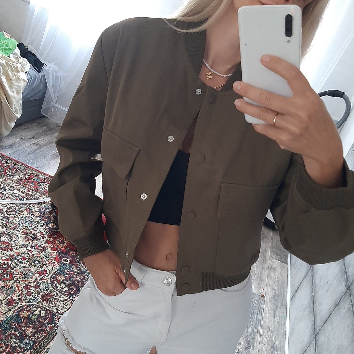 Chamarra Tiana Estilo Bomber Clásica